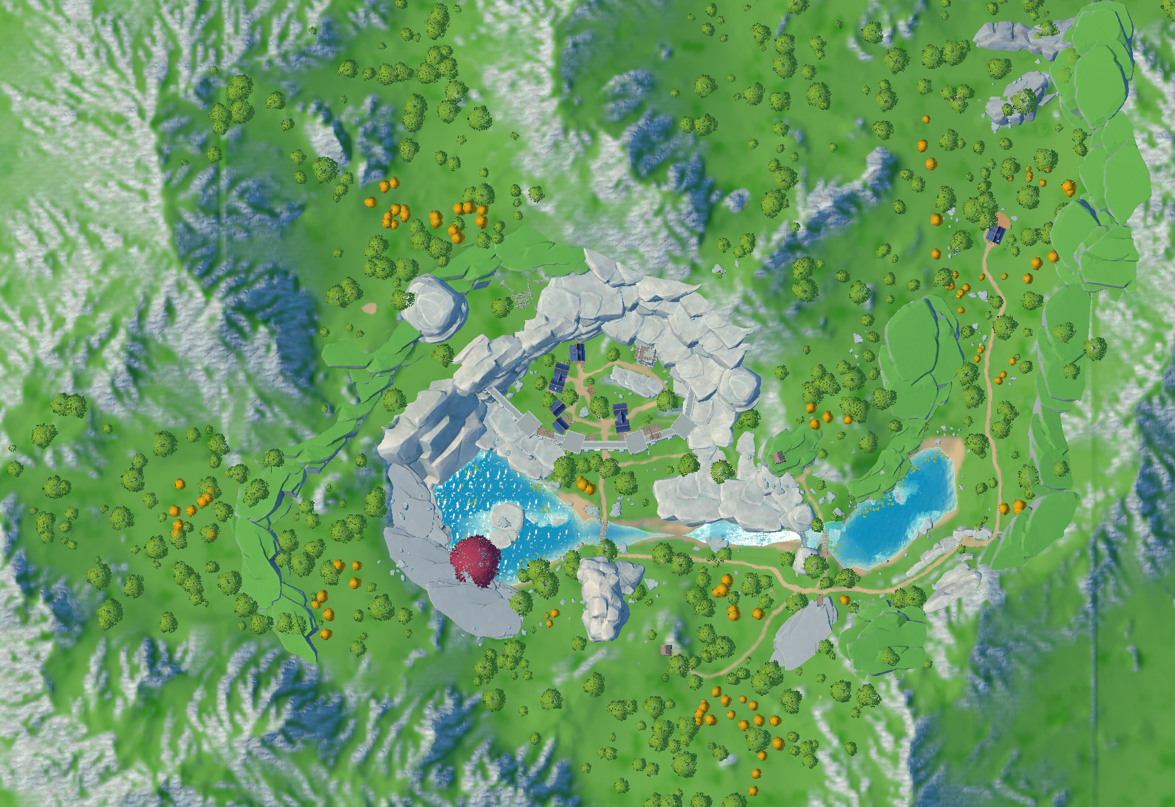 The Caltrop Hike map in Asteria GPS